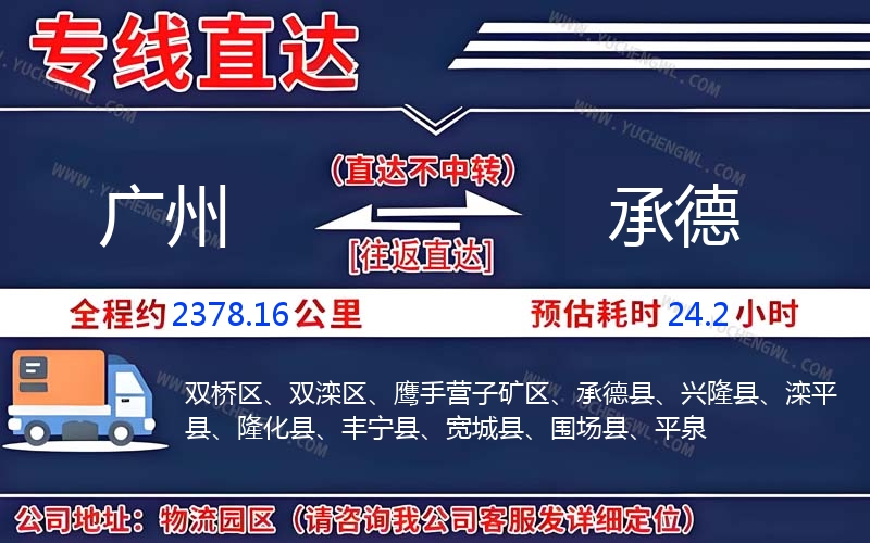 廣州到承德物流公司