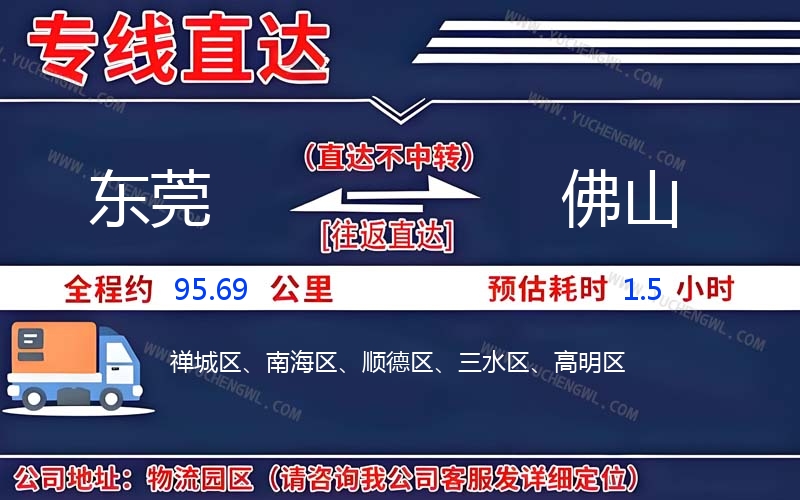 東莞到佛山物流公司