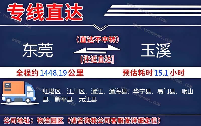 東莞到玉溪物流公司