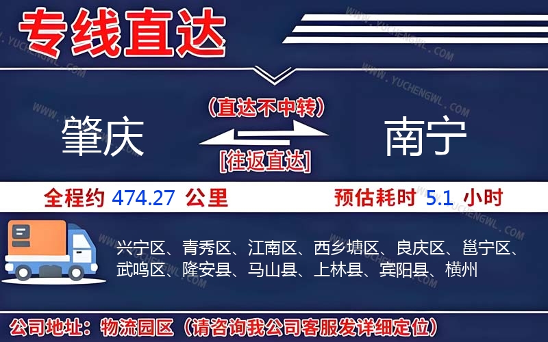 肇慶到南寧物流公司