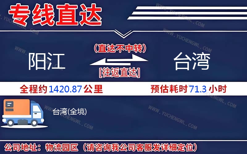 陽江到臺(tái)灣物流公司