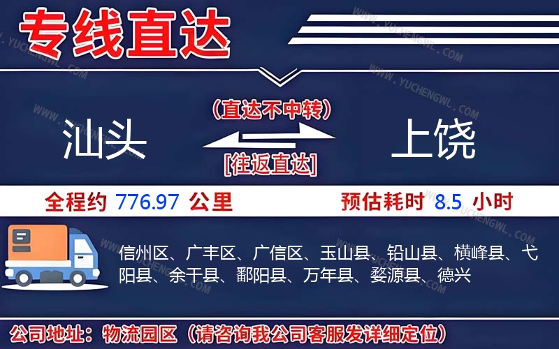 汕頭到上饒物流公司