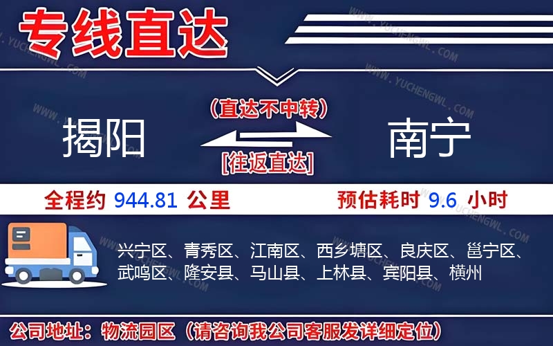 揭陽到南寧物流公司