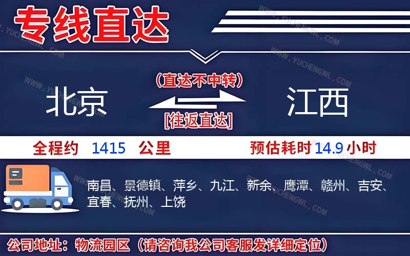 北京到江西物流公司