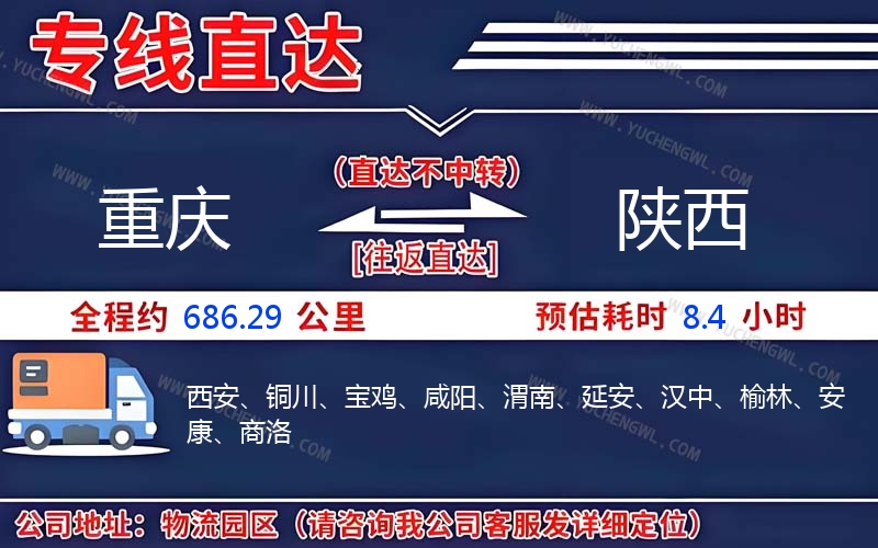 重慶到陜西物流公司