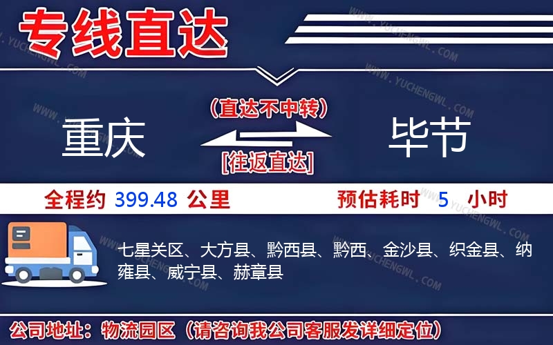 重慶到畢節物流公司