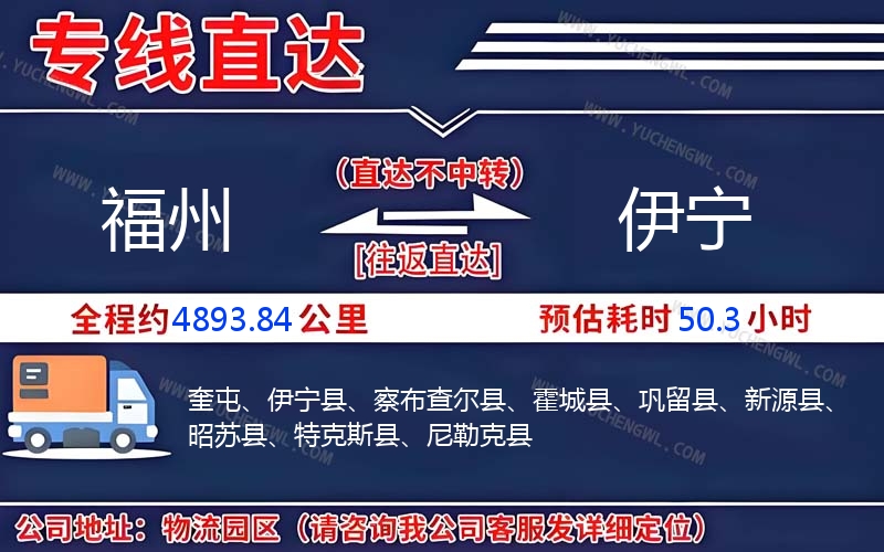 福州到伊寧物流公司