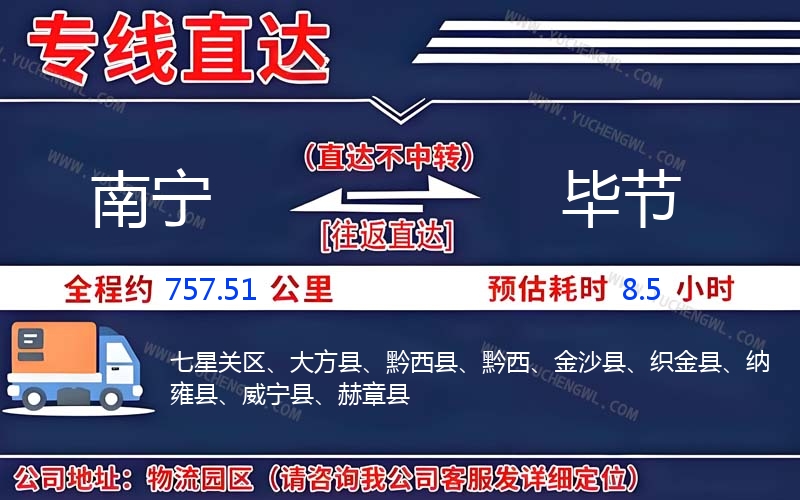 南寧到畢節(jié)物流公司