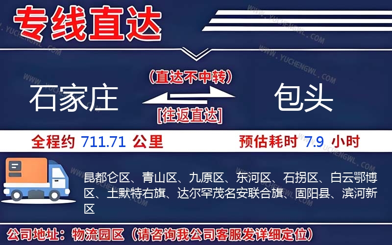石家莊到包頭物流公司