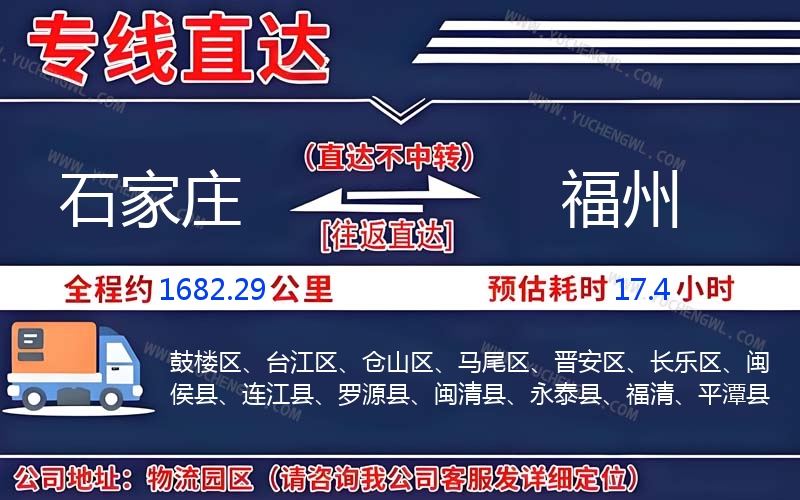 石家莊到福州物流公司