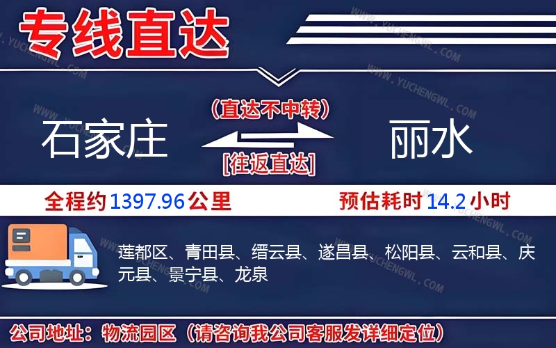 石家莊到麗水物流公司