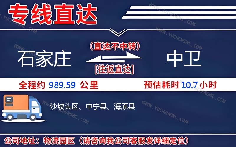 石家莊到中衛物流公司