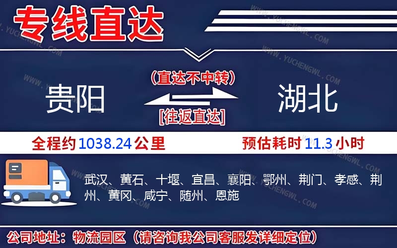 貴陽到湖北物流公司