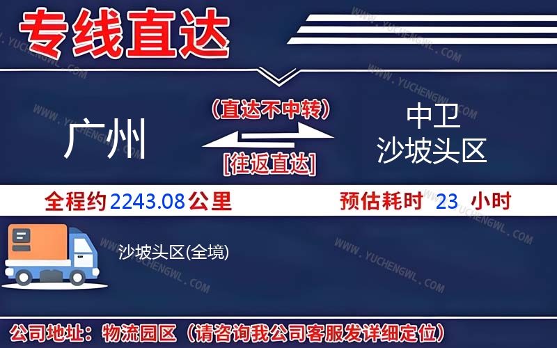 廣州到中衛沙坡頭區物流公司