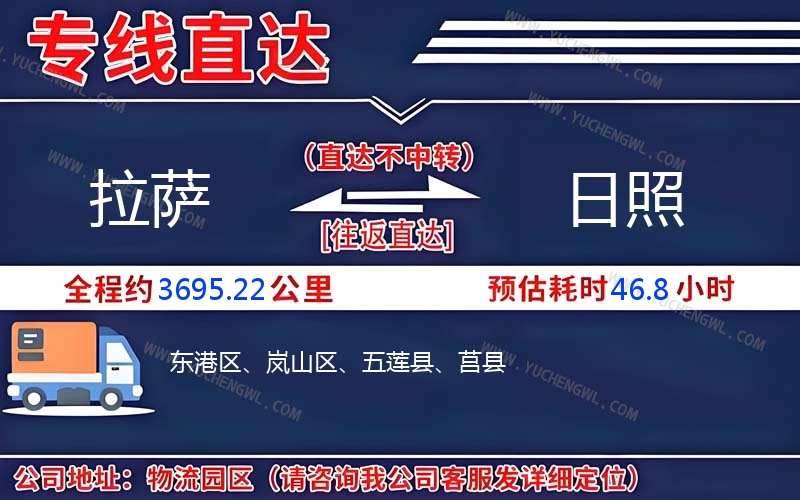 拉薩到日照物流公司