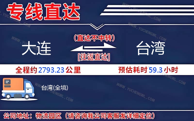 大連到臺灣物流公司