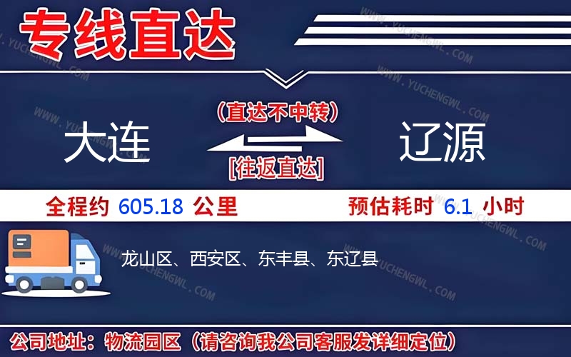 大連到遼源物流公司