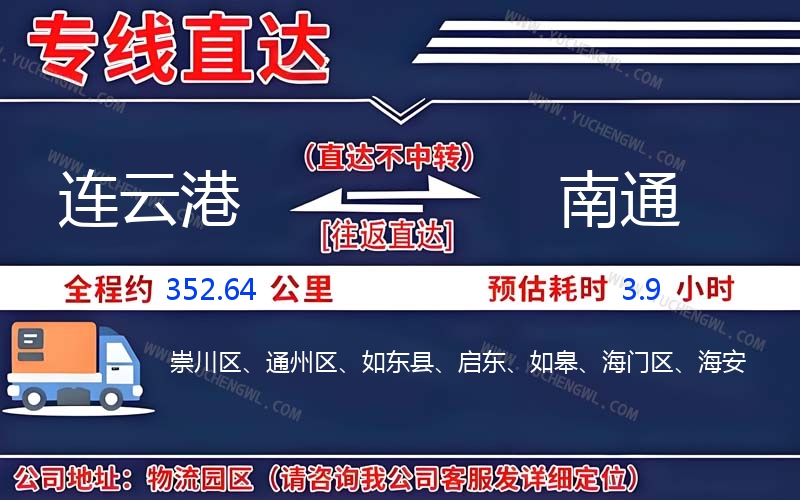 連云港到南通物流公司