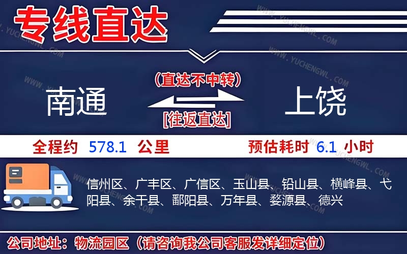 南通到上饒物流公司