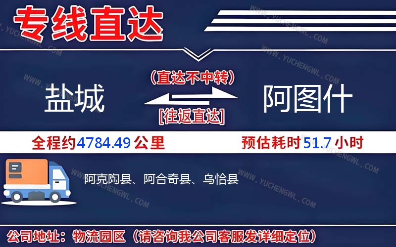 鹽城到阿圖什物流公司