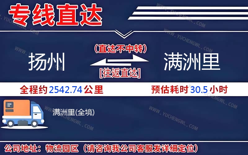 揚(yáng)州到滿洲里物流公司