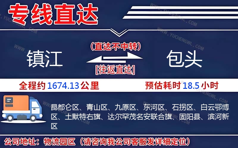 鎮江到包頭物流公司