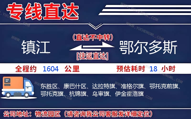 鎮江到鄂爾多斯物流公司