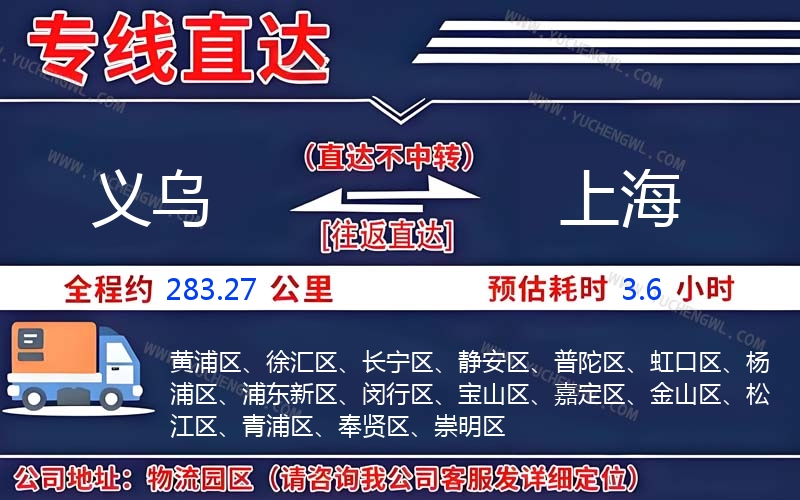 義烏到上海物流公司