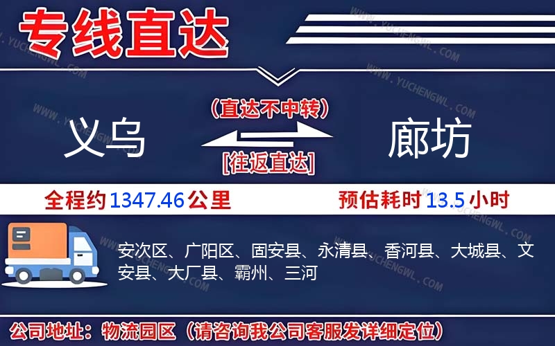 義烏到廊坊物流公司