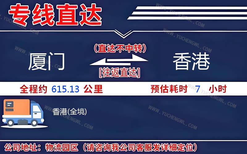 廈門到香港物流公司