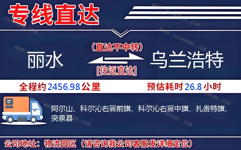 麗水到烏蘭浩特物流公司