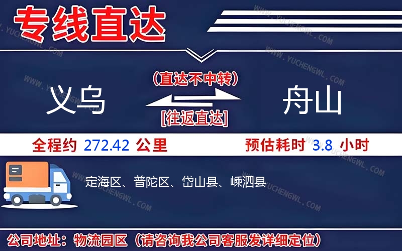 義烏到舟山物流公司