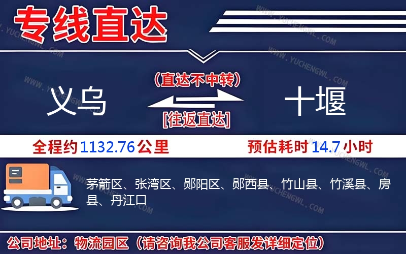 義烏到十堰物流公司