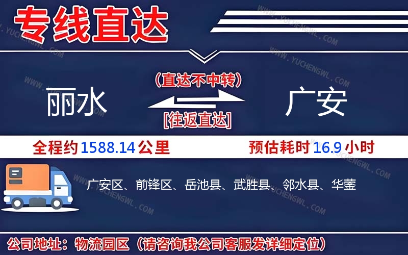 麗水到廣安物流公司